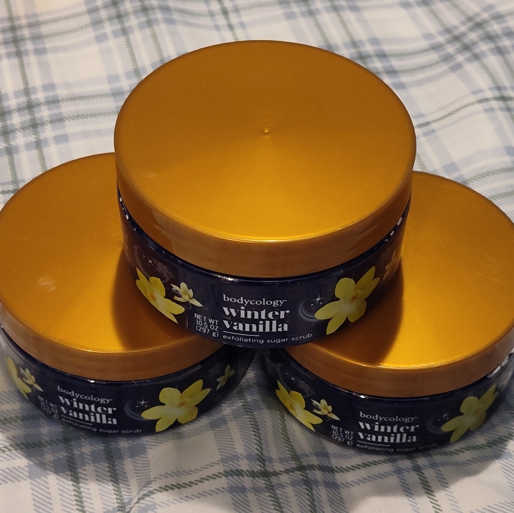 NEW! 3- Bodycology Winter Vanilla Body Scrub